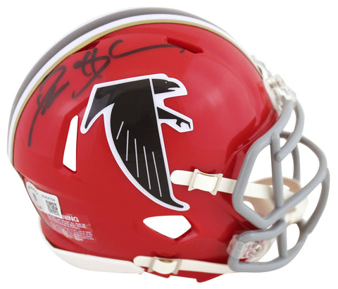 Falcons Deion Sanders Authentic Signed 66-69 TB Speed Mini Helmet BAS Witnessed