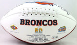 Terrell Davis Autographed Denver Broncos Logo Football w/ SB MVP- Beckett W *Blk
