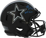 Leighton Vander Esch Cowboys Signed Eclipse Authentic Helmet & WOLF HUNTER Insc