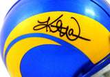 Kurt Warner Autographed LA Rams 2020 Mini Helmet - Beckett W *Black