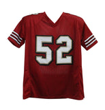 Patrick Willis Autographed/Signed Pro Style Red XL Jersey Beckett BAS 34661