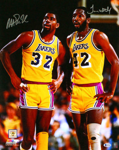 James Worthy Authentic Signed Yellow Pro Style Jersey Autographed BAS  Witnessed