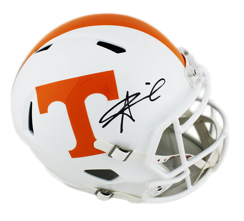 Alvin Kamara Signed Tennessee Volunteers Speed Authentic White NCAA Helmet