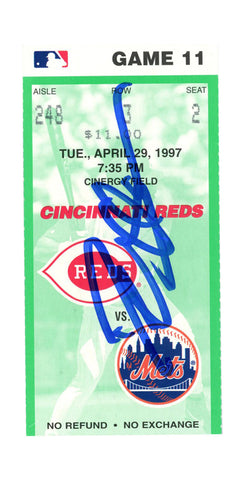 Deion Sanders Signed Cincinnati Reds 4/29/1997 vs Mets Ticket BAS 37274