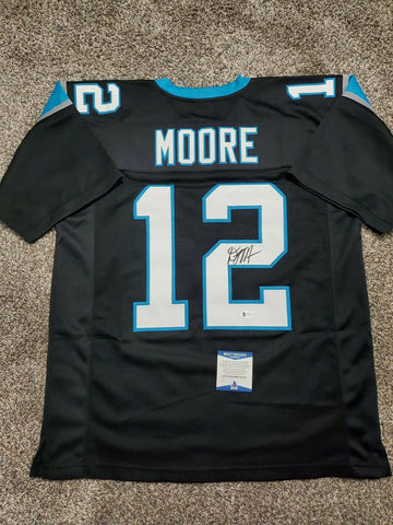 DJ MOORE autographed signed Panthers black jersey Beckett coa