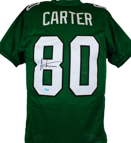 Cris Carter Autographed Green Pro Style Jersey-Beckett W Hologram *Black