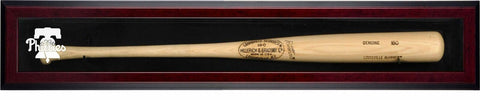 Philadelphia Phillies 2019 Logo Mahogany Framed Single Bat Display Case