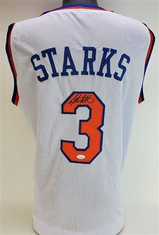 John Starks Signed New York Knicks Home Jersey (JSA COA) 1994 NBA All Star Guard