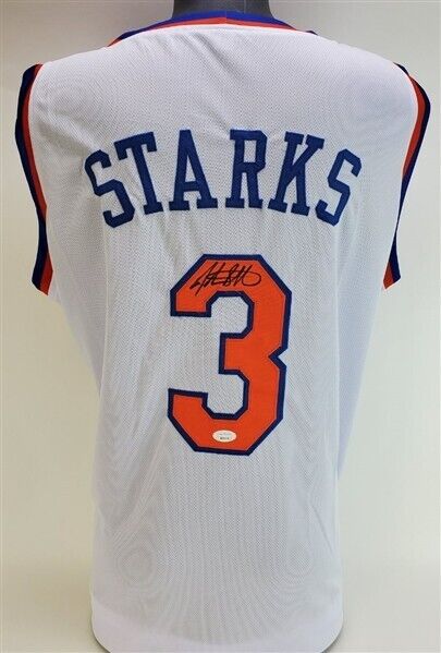 John Starks Framed Jersey Beckett Autographed Signed New York Knicks