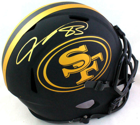 Vernon Davis Autographed SF 49ers Eclipse Speed F/S Helmet- Beckett W *Gold