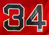 David Ortiz Signed Red Sox Majestic Authentic 2007 World Series Jersey BAS ITP