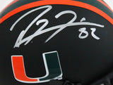 Ray Lewis Autographed Miami Hurricanes Black Schutt Mini Helmet- Beckett W Holo