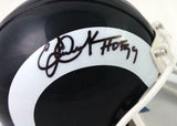Eric Dickerson Autographed LA Rams 2017 TB Mini Helmet w/HOF-BeckettW Hologram