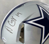 Prescott, Cooper, Elliott Signed Cowboys F/S Speed Authentic Helmet - Beckett W