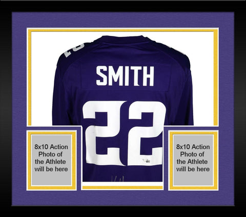 Framed Harrison Smith Minnesota Vikings Autographed Purple Nike Game Jersey