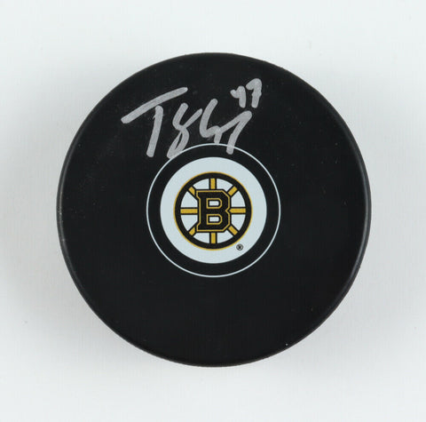 Torey Krug Signed Boston Bruins Logo Hockey Puck (Fanatics Certified)