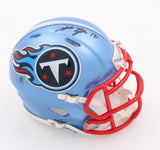 Treylon Burks Signed Tennessee Titan Flash Alternate Speed Mini Helmet (Beckett)