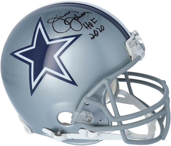 Jimmy Johnson Dallas Cowboys Signed Riddell Authentic Helmet & "HOF 2020" Insc