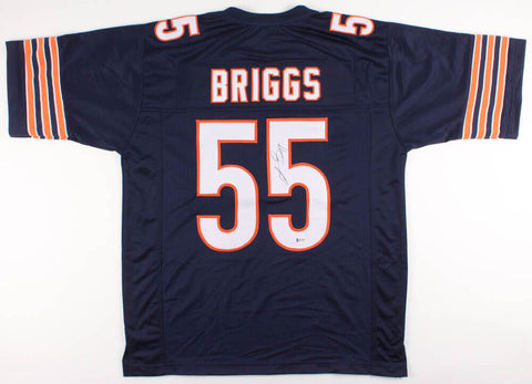 Lance Briggs Signed Bears Blue Jersey (Beckett) 7xPro Bowl (2005-2011)Linebacker