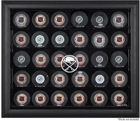 Buffalo Sabres 30-Puck Black Display Case - Fanatics