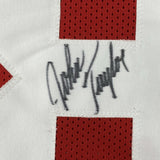 Autographed/Signed JOHN TAYLOR San Francisco Red Football Jersey JSA COA Auto