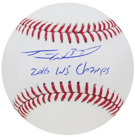 Travis Wood Signed Rawlings Official MLB Baseball w/2016 WS Champs - (SS COA)