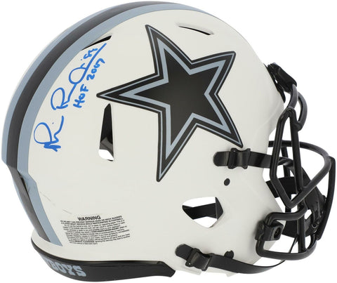 Michael Irvin Dallas Cowboys Signed Lunar Eclipse Authentic Helmet & HOF 07 Insc