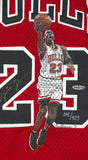Michael Jordan Signed Framed Painted Chicago Bulls Mr June Basketball Jersey UDA