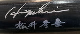 Hideki Matsui Yankees English/Japanese Signed Black Louisville Slugger Bat BAS