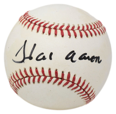 Hank Aaron Milwaukee Braves Signed National League Baseball BAS LOA 470