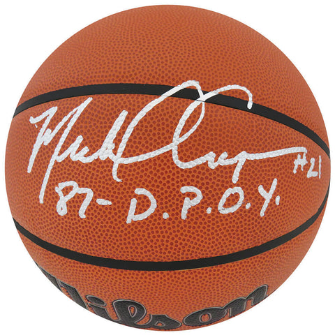 Michael Cooper Signed Wilson Indoor/Outdoor NBA Basketball w/87 DPOY - (SS COA)