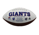 Tiki Barber Signed New York Giants Embroidered White NFL Football-Giants ROH