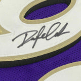 FRAMED Autographed/Signed ODAFE OWEH 33x42 Purple Football Jersey JSA COA