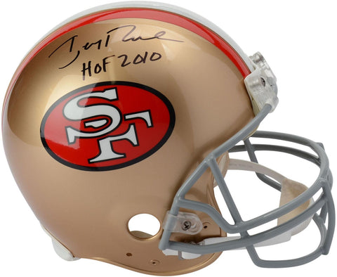 Jerry Rice 49ers Signed Pro-Line Riddell Helmet w/"HOF 10" Insc