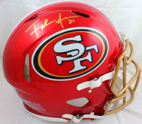Frank Gore Signed F/S SF 49ers Flash Speed Authentic Helmet-Beckett W Hologram