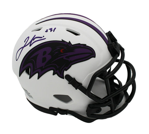Jamal Lewis Signed Baltimore Ravens Speed Lunar NFL Mini Helmet