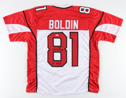 Anquan Boldin Signed Arizona Cardinals Jersey "Inscribed "'03 R.O.Y." (JSA COA)