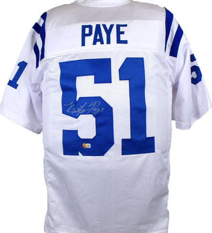 Kwity Paye Autographed White Pro Style Jersey *Full Name- Beckett W Hologram