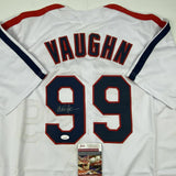 Autographed/Signed CHARLIE SHEEN Wild Thing Ricky Vaughn Movie Jersey JSA COA