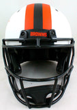 Baker Mayfield Autographed Browns Lunar F/S Authentic Helmet - Beckett W *Orange
