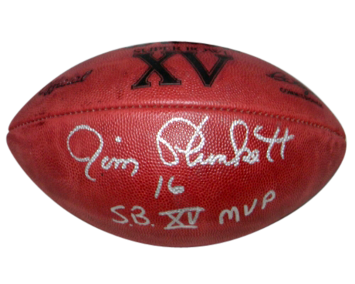 JIM PLUNKETT SIGNED SUPER BOWL XV 15 WILSON NFL FOOTBALL OAKLAND RAIDERS JSA