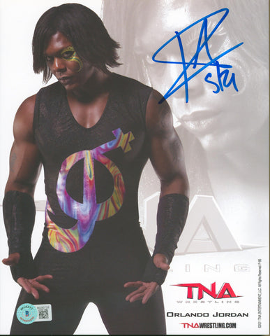 Orlando Jordan Authentic Signed 8x10 TNA Wrestling Promo Photo BAS #BG90733