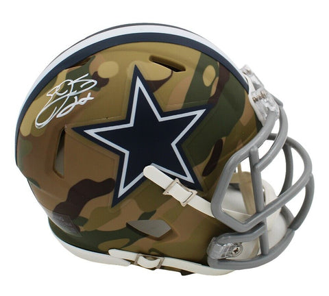 Emmitt Smith Signed Dallas Cowboys Speed Camo NFL Mini Helmet