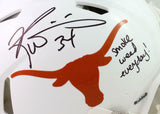 Ricky Williams Signed UT F/S Speed Authentic Helmet w/SWED - Beckett W Auth *Blk