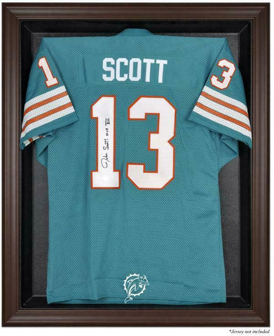 Dolphins Brown Framed Logo Jersey Display Case-Fanatics Authentic