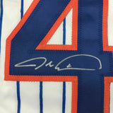Autographed/Signed JACOB DEGROM New York Pinstripe Baseball Jersey JSA COA Auto