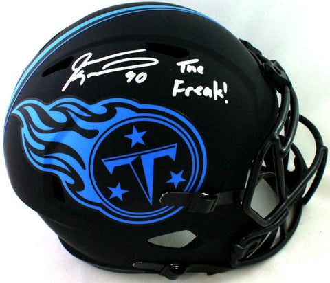Jevon Kearse Signed Tennessee Titans F/S Eclipse Helmet w/ Insc- Beckett W *Silv