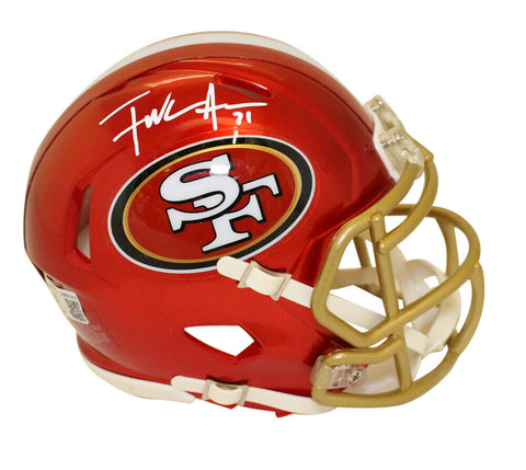 Frank Gore Autographed/Signed San Francisco 49ers Flash Mini Helmet BAS 34532