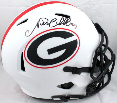 Nick Chubb Autographed Georgia Bulldogs F/S Lunar Speed Helmet-Beckett W Holo