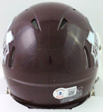 Dak Prescott Autographed Mississippi State Speed Mini Helmet - Beckett W *Silver